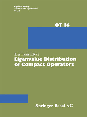 cover image of Eigenvalue Distribution of Compact Operators